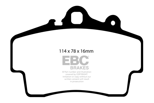 Kit de plaquettes de frein, frein à disque EBC Brakes DP31207C