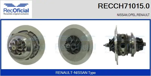 Groupe carter, turbocompresseur RECOFICIAL RECCH71015.0