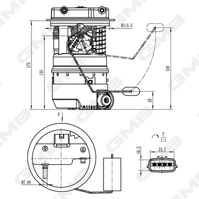 unité d'alimentation de carburant GMB Oceania GFPS-082A