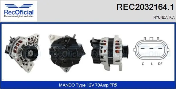 Alternateur RECOFICIAL REC2032164.1