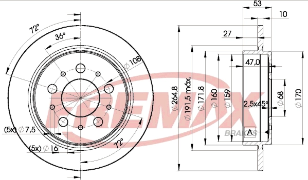 Disque de frein FREMAX BD-9290