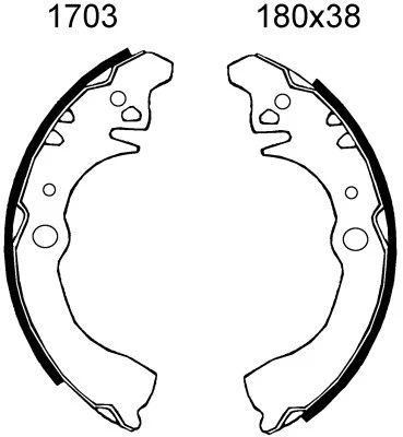 Jeu de mâchoires de frein BSF 01703