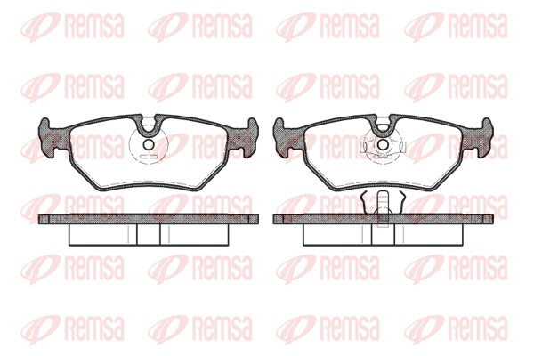 Kit de plaquettes de frein, frein à disque REMSA 0265.10