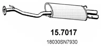 Silencieux arrière ASSO 15.7017