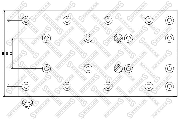 Kit de garnitures de frein, frein à tambour STELLOX 85-01015-SX