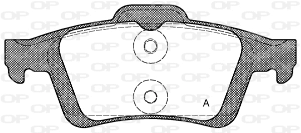 Kit de plaquettes de frein, frein à disque OPEN PARTS BPA0842.30