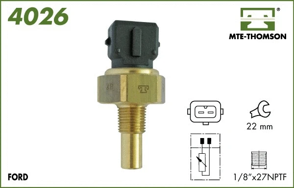 Sonde, température du liquide de refroidissement MTE-THOMSON 4026