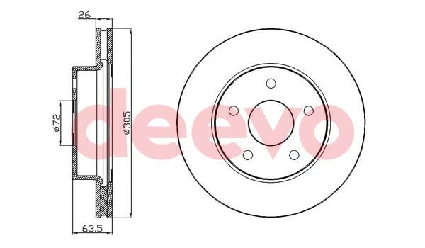 Disque de frein DEEVO BD13100