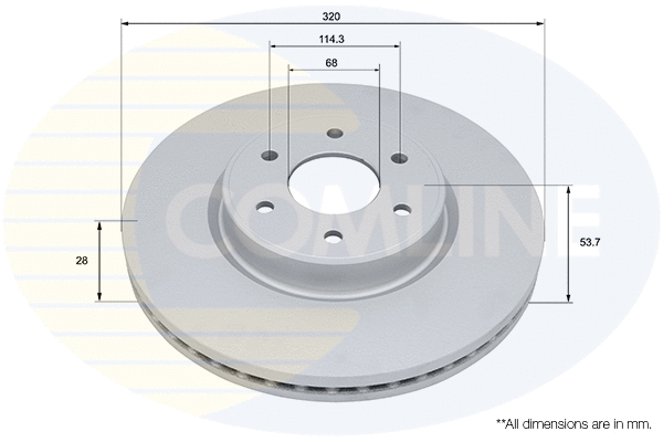 Disque de frein COMLINE ADC5021V
