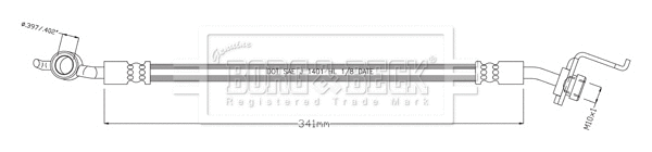 Flexible de frein BORG & BECK BBH8903
