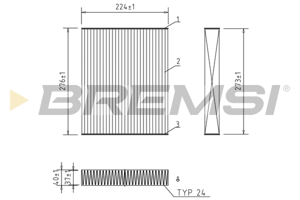 Filtre, air de l'habitacle BREMSI FC0422C