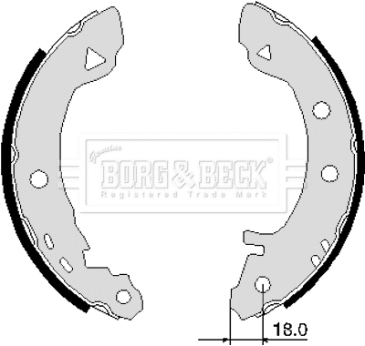 Jeu de mâchoires de frein BORG & BECK BBS6103