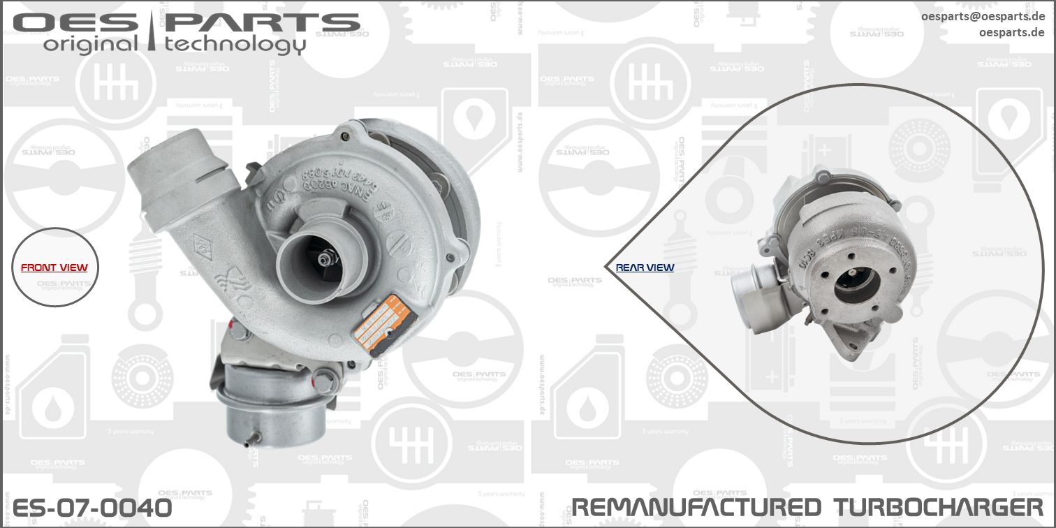 Turbocompresseur, suralimentation OES PARTS ES-07-0040