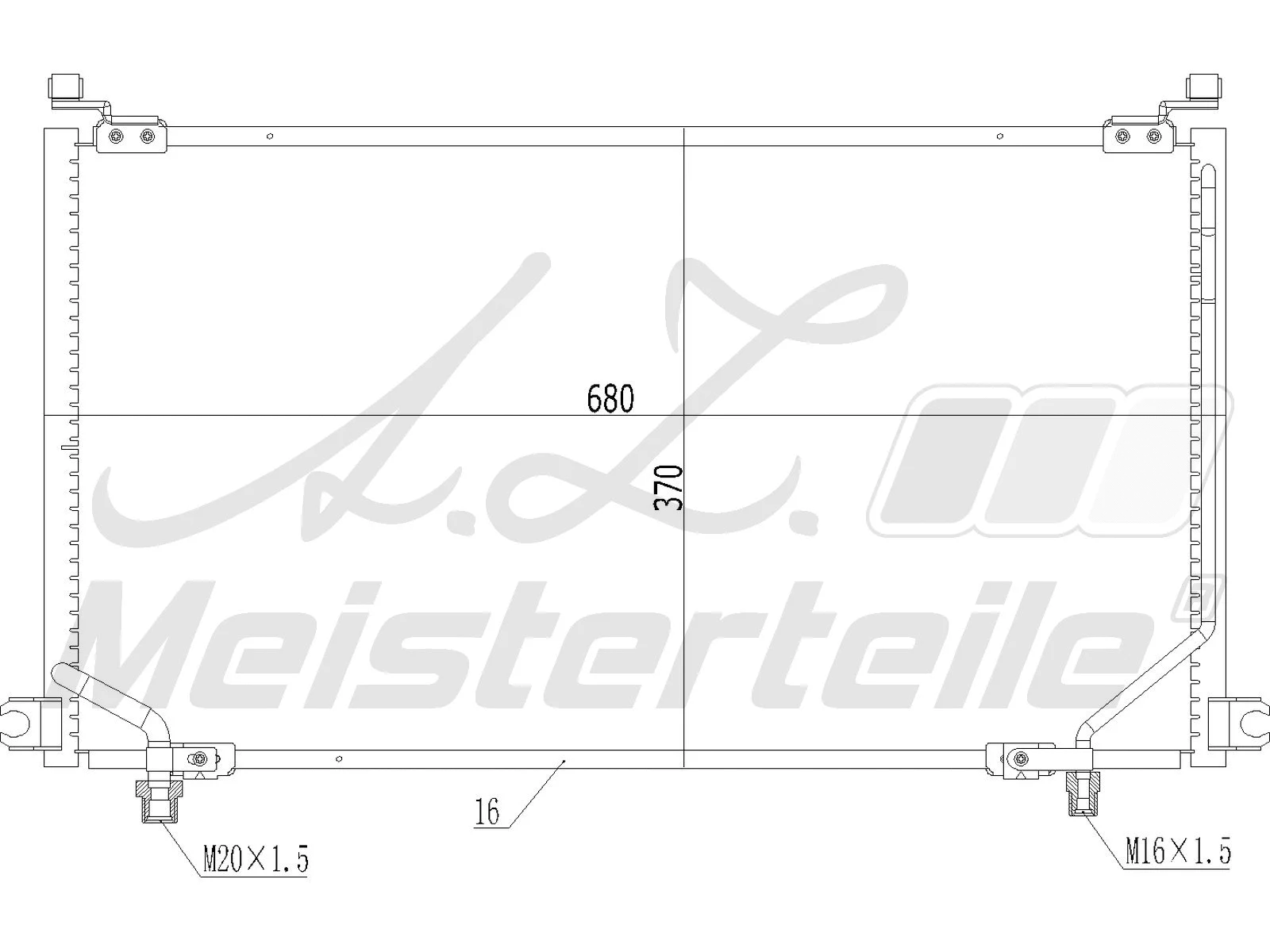 Condenseur, climatisation A.Z. Meisterteile AZMT-45-030-1349