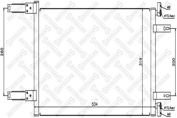 Condenseur, climatisation STELLOX 10-45084-SX