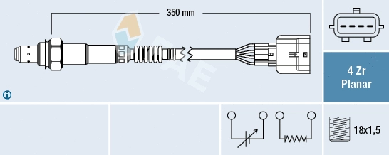 Sonde lambda FAE 77625