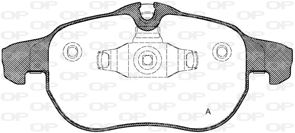 Kit de plaquettes de frein, frein à disque OPEN PARTS BPA0888.02