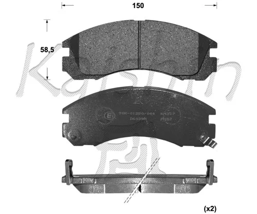 Kit de plaquettes de frein, frein à disque KAISHIN FK6039