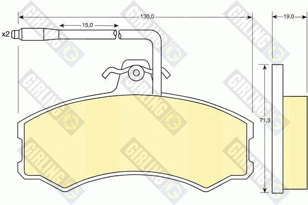 Kit de plaquettes de frein, frein à disque GIRLING 6106951