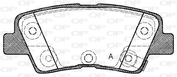 Kit de plaquettes de frein, frein à disque OPEN PARTS BPA1362.42
