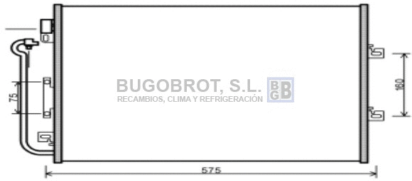Condenseur, climatisation BUGOBROT 62-RT5454