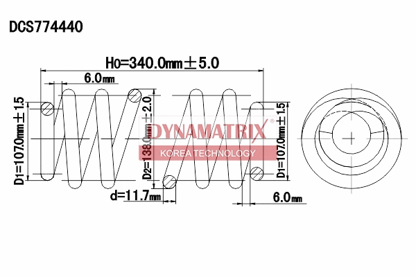 Ressort de suspension DYNAMATRIX DCS774440