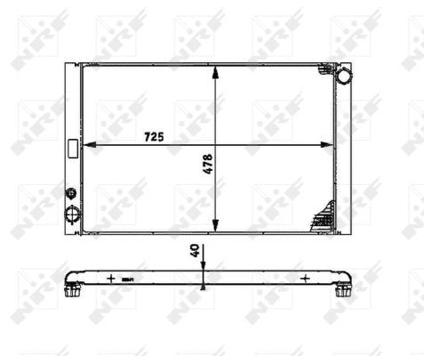 Radiateur, refroidissement du moteur NRF 53716