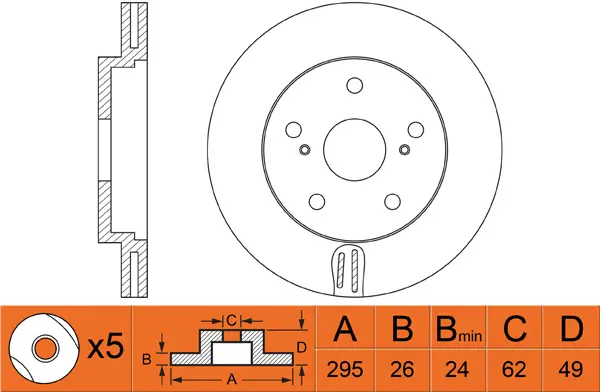 Disque de frein FIT FR0576V