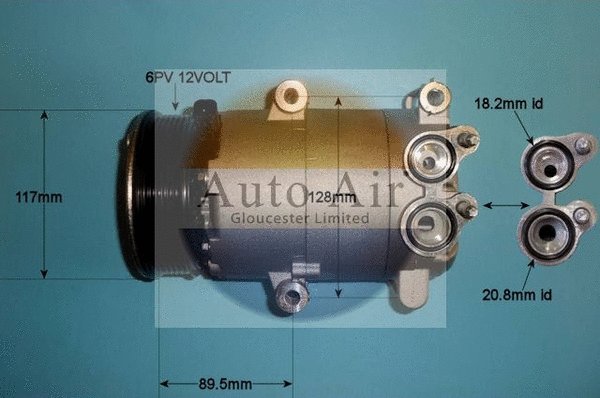 Compresseur, climatisation AUTO AIR GLOUCESTER 14-1047P