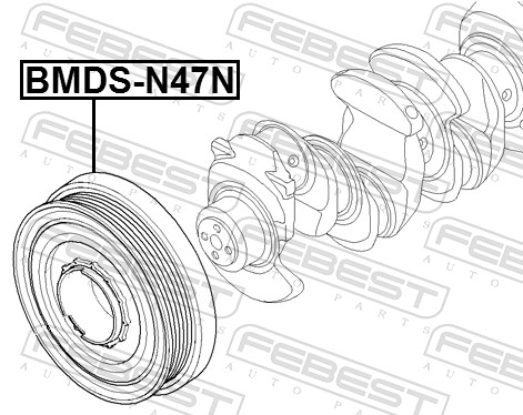 Poulie, vilebrequin FEBEST BMDS-N47N