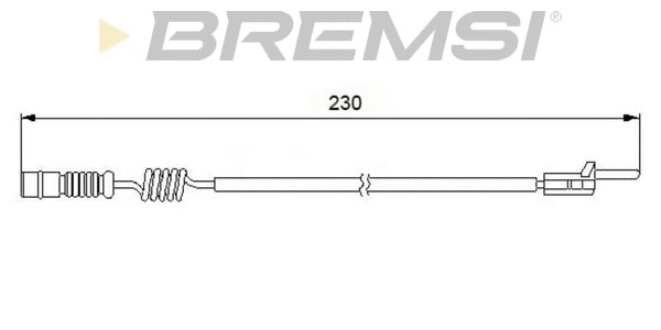 Contact d'avertissement, usure des plaquettes de frein BREMSI WI0596