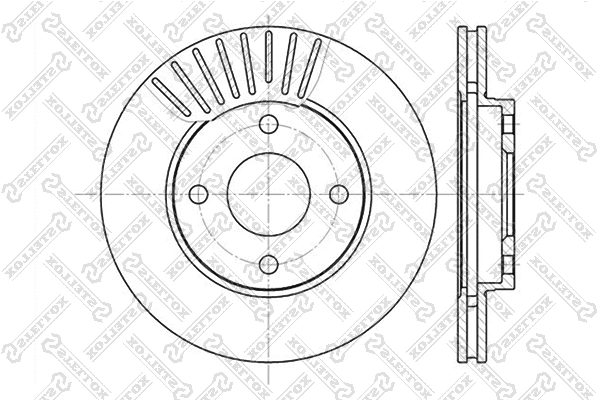 Disque de frein STELLOX 6020-2549V-SX