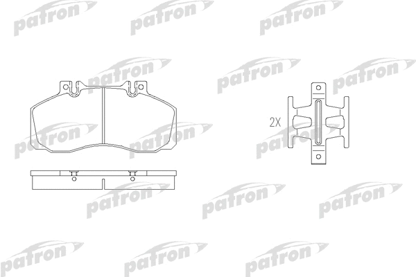 Kit de plaquettes de frein, frein à disque PATRON PBP501
