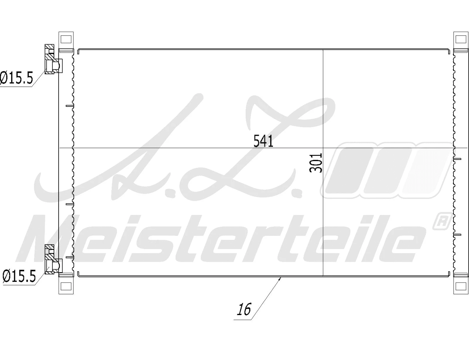 Condenseur, climatisation A.Z. Meisterteile AZMT-45-030-1187
