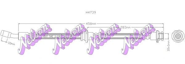 Flexible de frein KAWE H4739