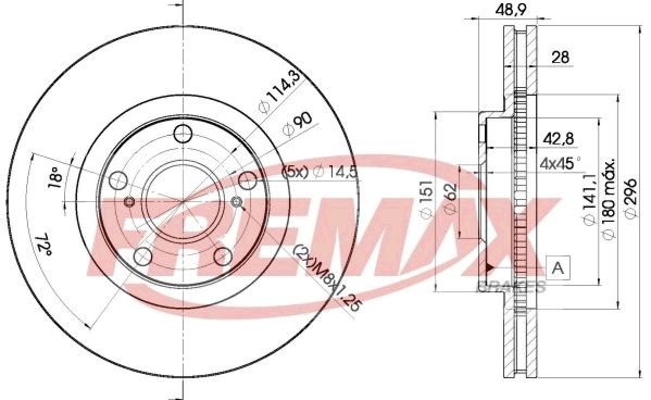 Disque de frein FREMAX BD-2820