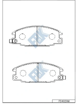 Kit de plaquettes de frein, frein à disque FBK FD4029M