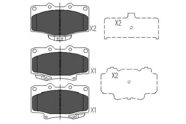 Kit de plaquettes de frein, frein à disque KAVO PARTS KBP-9047