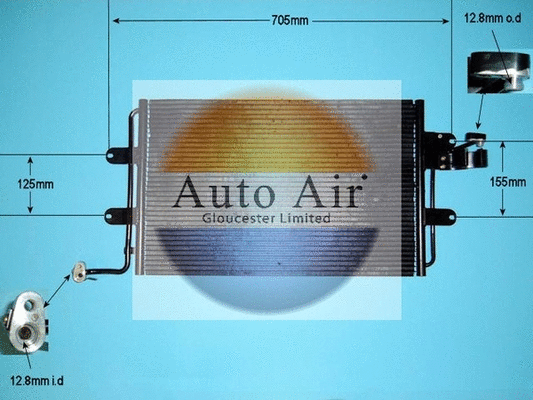 Condenseur, climatisation AUTO AIR GLOUCESTER 16-1032