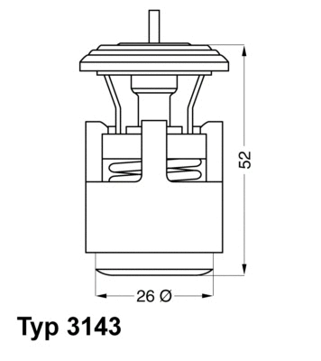 Thermostat, liquide de refroidissement BorgWarner (Wahler) 3143.87D