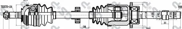 Arbre de transmission MDR GSP-250169