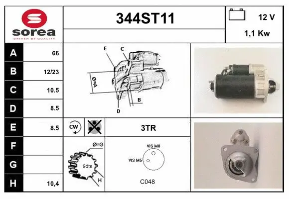 Démarreur STARTCAR 344ST11