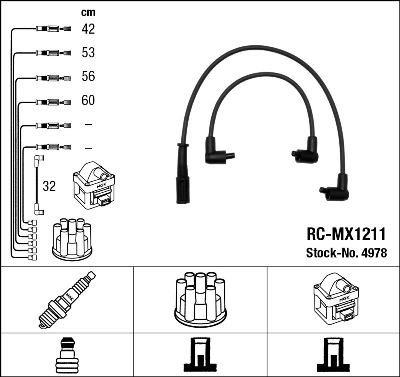 Kit de câbles d'allumage NGK 4978