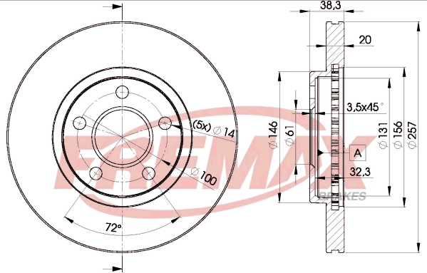 Disque de frein FREMAX BD-9718
