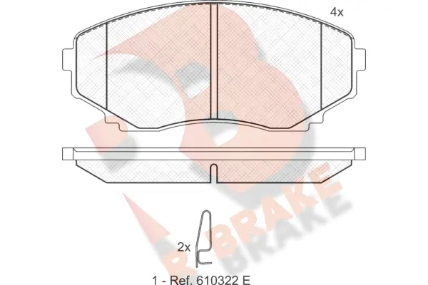 Kit de plaquettes de frein, frein à disque R BRAKE RB1345