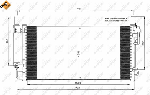 Condenseur, climatisation NRF 35473