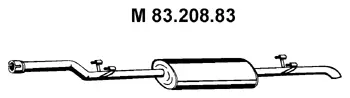 Silencieux central EBERSPÄCHER 83.208.83