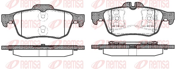 Kit de plaquettes de frein, frein à disque REMSA 0842.60
