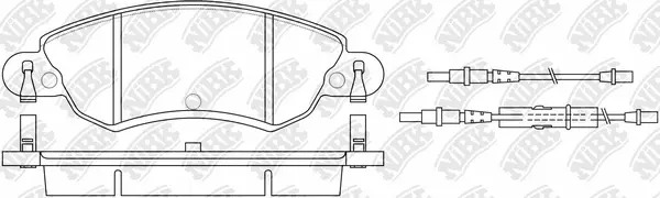 Kit de plaquettes de frein, frein à disque NiBK PN0183W