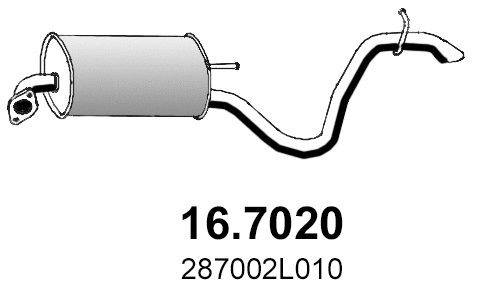 Silencieux arrière ASSO 16.7020
